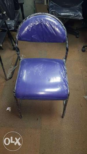 Purple And Black Armless Chair