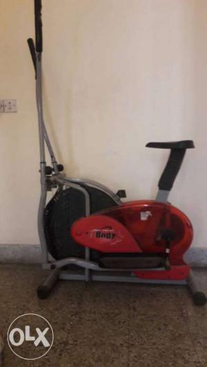 Red And Black Elliptical Trainer