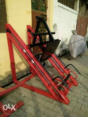 Red And Black Steel Gym Equipment