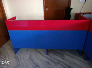 Red And Blue Wooden Desk