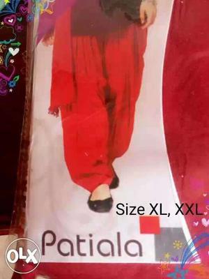 Red Patiala Pants Package