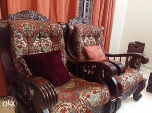 Rosewood Sofa Set with Rosewood Coffee Table. In