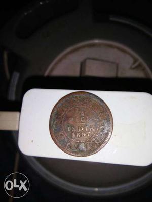 Round  Bronze 1/2 Indian Pice Coin