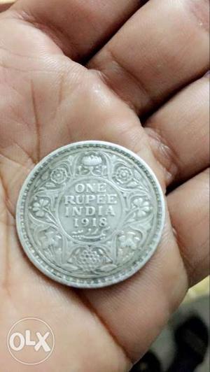  Round Nickel One Rupee India Coin