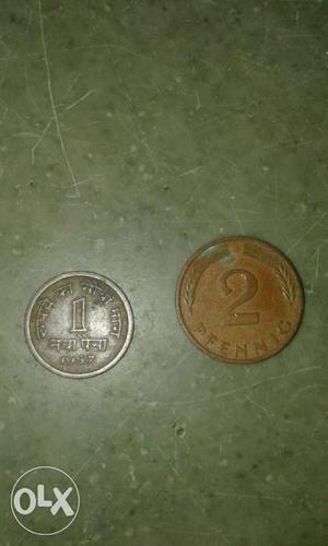 Two 1 And 2 Coins