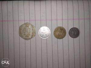 Two 25, One 10, And One 20 Indian Paise Coins