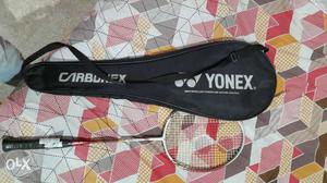 White Yonex Badminton Racket With Case