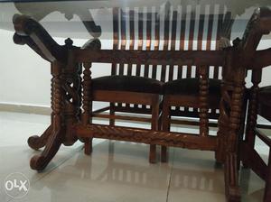 Dinning table six seater made from teak wood.