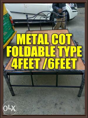 Metal Cot 4/ 6 Feet In An Factory Price 4/6 Feet