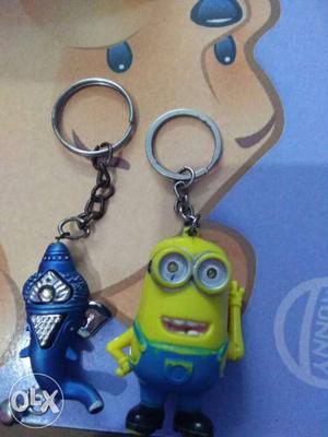 Minion and Ganesh key chain like new