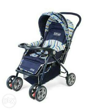New baby buggy black and naviblue