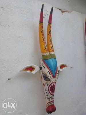 Old kerala wooden Cow Head for sale in India