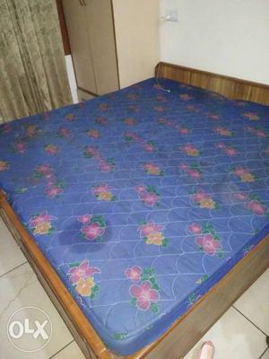 Quilted Blue, Pink, And Yellow Floral Mattress
