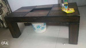 Rectangular Brown Wooden Centre Table