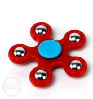 Red And Blue 5-blade Fidget Spinner
