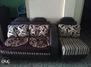 Six Seater Corner Sofa with covers for 4 seats.