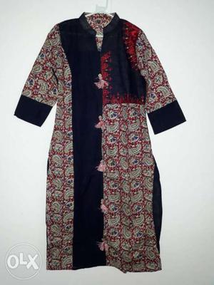 Women's Red And Blue kurti