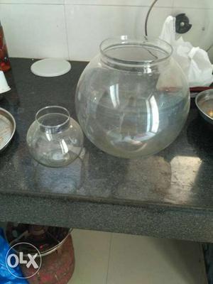 2 fish bowl. 12 inch and small bowl..