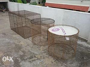 3 Cages suitable for all kind of Birds. Available