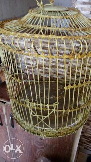 Antique parot cage over 50 years old hand made