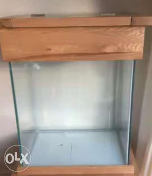 Aquarium 2ft *2ft 2ft with wooden top and Table.