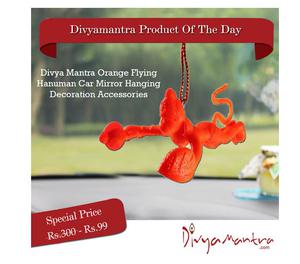 Buy Orange Flying Hanuman Car Mirror Hanging Nagpur
