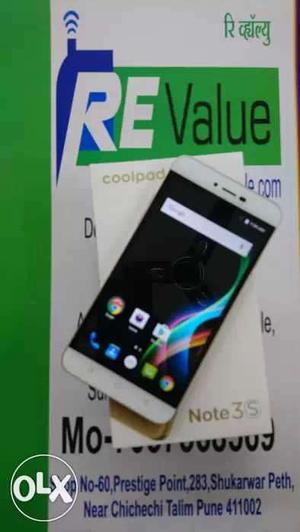 Cool pad Note 3S India Warranty 3 Month old Brand