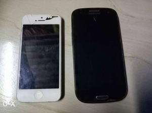 IPhone 5 16gb toch crak and Samsung Galaxy s3 display crak