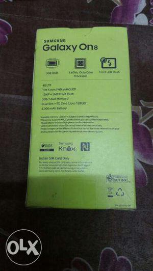 Light used samsung galaxy on8 available with full box kit