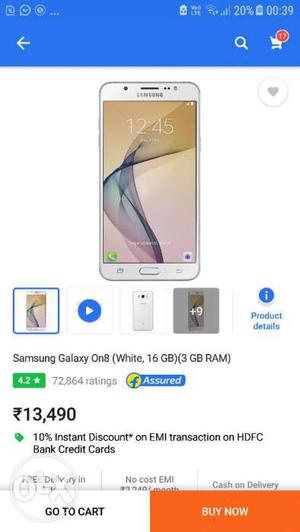 Samsung galaxy on8 4 month warranty all