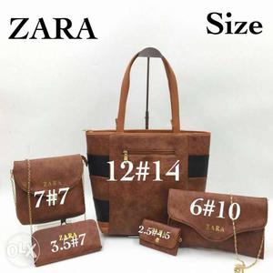 5pic combo Zara Leather Bags Collection
