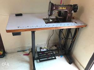 Black Alba Treadle Sewing Machine