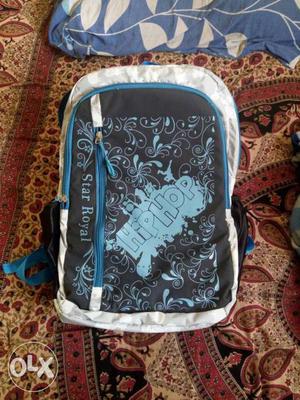 Black, Blue And White Hiphop Backpack