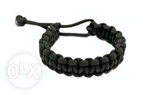 Black Knitted Hiking Bracelet