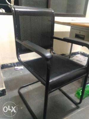 Black Metal Cantilver Chair
