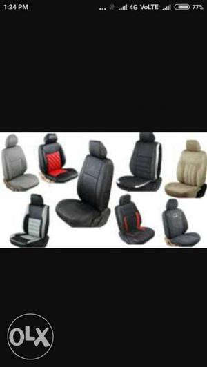 Black, White And Brown Car Seats covers