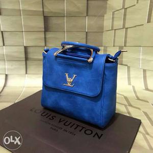 Blue Louis Vuitton Suede Handbag