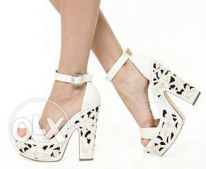 Branded laser cut wedges, worn only once