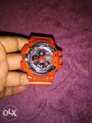 Casio G-Shock watch. 7months used. red color.
