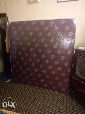 Full Size Maroon And Brown Floral Mattress