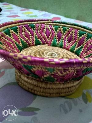 Home made Indian traditional basket, beautiful