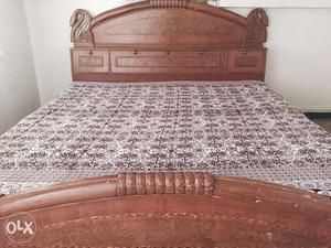 King Size Wooden Bed with Ample Storage