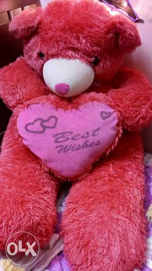 Life-size Red Bear Plush Toy