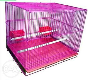 Pink And Black Pet Cage