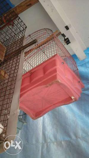 Pink Dome Top Wire Birdcage