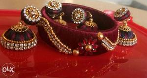 Red And Gold Jewelry Set