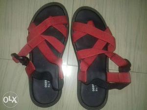Red-and-black Hiking Sandals