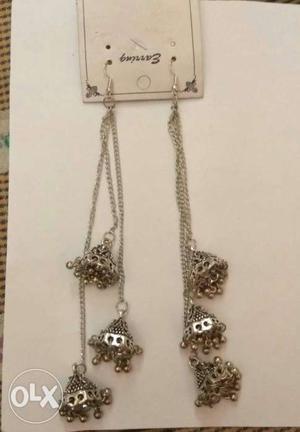 Silver-colored Hook Earrings Set