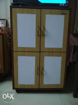 Small cupboard with wheels. Size:height 39",