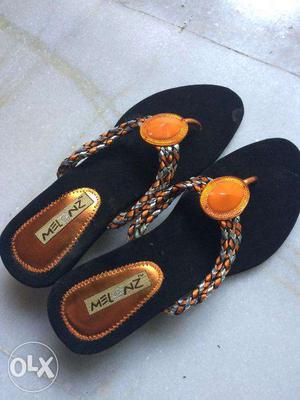 Thrice worn melonz brand ethnic fancy lady sandals (size 35)